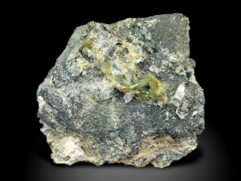 Auction For Rare Titanite/Sphene Crystals on Matrix Specimen from Shigar Valley District, Gilgit-Baltistan, Pakistan - Geological Marvel!